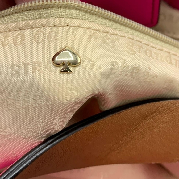 Kate Spade Bright Spot Avenue Grayce Leather Tote Cognac Brown & Pink - Picture 8 of 13